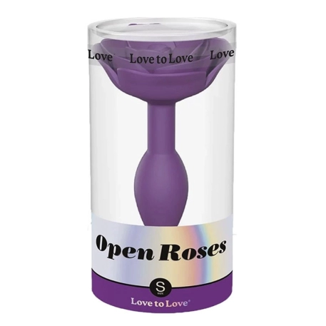 Plug anale in silicone Open Roses (viola) - Love to Love