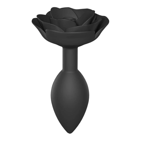 Plug anale in silicone Open Roses (Nero) - Love to Love