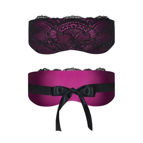 Maschera occhi BDSM Roseberry (rosa e nera) - Obsessive