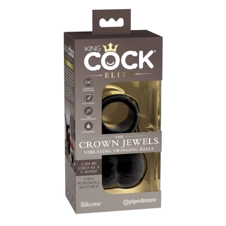 Cockring avec testicules vibrants - Pipedream The Crown Jewels