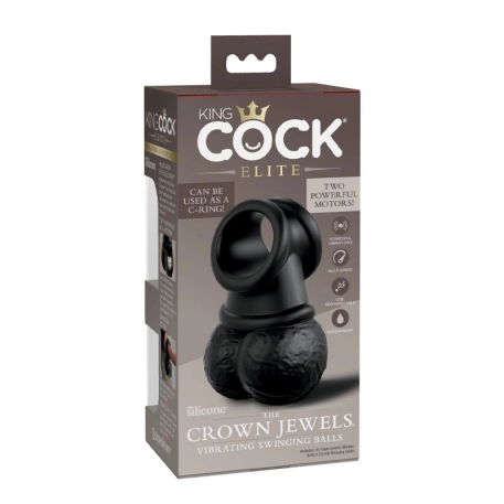 Cockring avec testicules vibrants - Pipedream The Crown Jewels