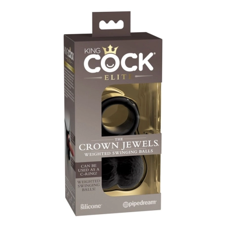 Cockring avec testicules pondérant - Pipedream The Crown Jewels Weighted