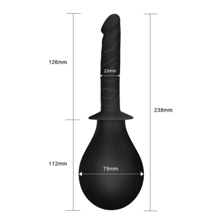 Bondage Fetish Deluxe Enema Pear (Black) - Lovetoy