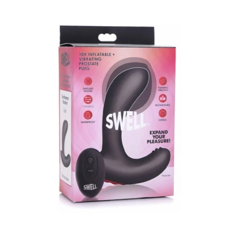 Inflatable vibrating prostate stimulator - Swell 10X