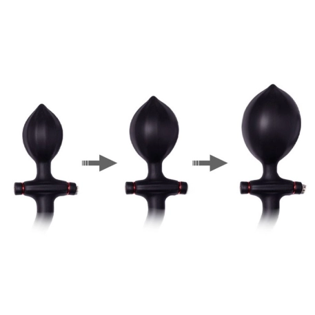 Plug anale gonfiabile in silicone con impugnatura e pompa - Rimba