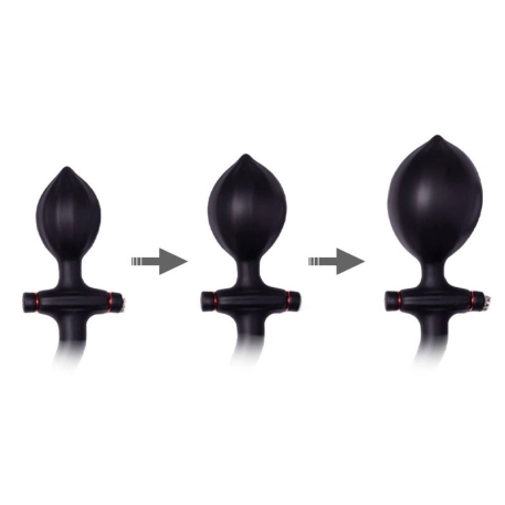 Plug anal gonflable en silicone avec poignée et pompe - Rimba