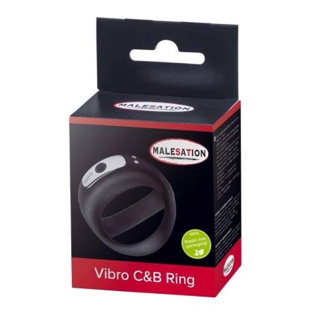 Vibrating penis and testicle cage - Malesation Vibro C&B Ring
