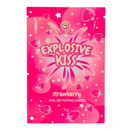 Bonbons pétillant pour sexe oral (Fraise) - Explosive Kiss