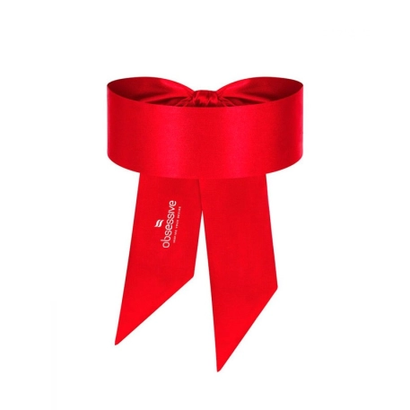 Rotes Stirnband aus Satin - Obsessive blindfold
