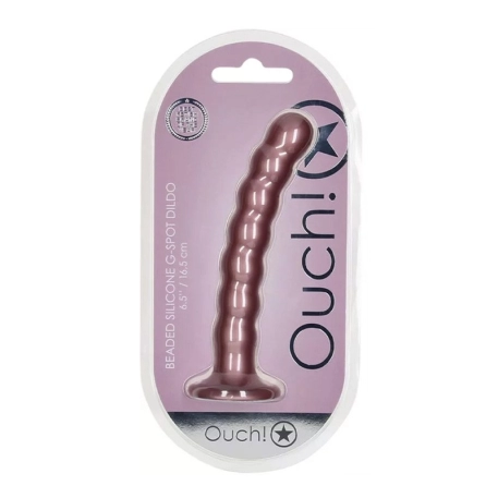 Dildo en silicone  15 cm (Rose)- Beaded G-Spot Ouch!