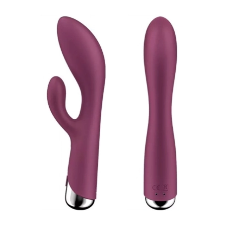 Rotierender Rabbit-Vibrator (Bordeaux) - Satisfyer Spinning Rabbit