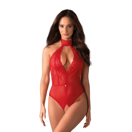 Teddy Sexy ouvert Dagmarie (Rouge) - Obsessive