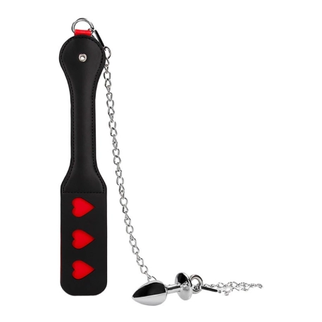 Paddle with anal plug - Hearts Paddle Ouch!
