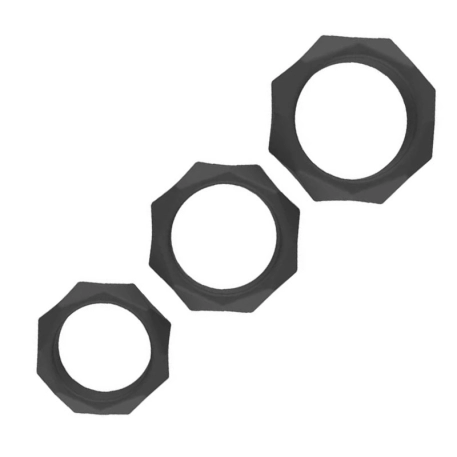 Pack de 3 anneaux péniens en silicone - Hidden Desire Extreme