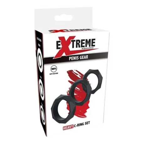 Pack de 3 anneaux péniens en silicone - Hidden Desire Extreme