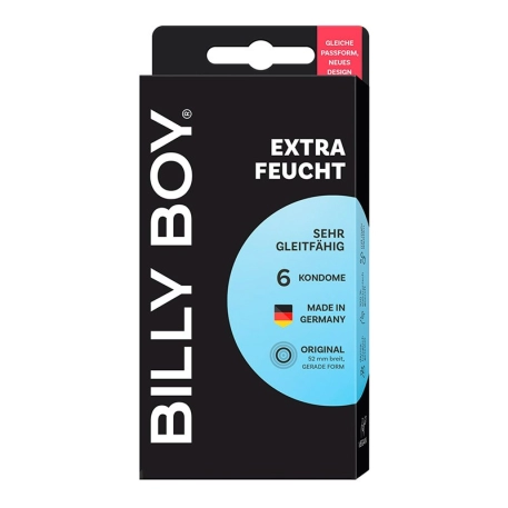 Billy Boy Extra Feucht Condoms - Extra lubricated (6 condoms)