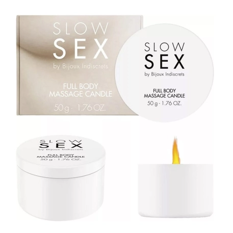 Bougie de massage Noix de coco (50 gr) - Slow Sex Full Body