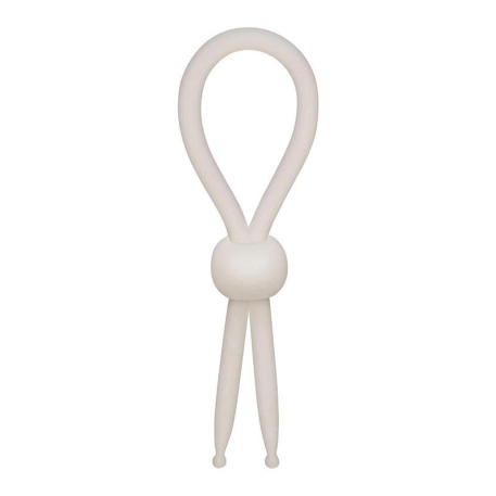 Verstellbarer Lasso-Penisring (weiß) - CalExotics Alpha Ring