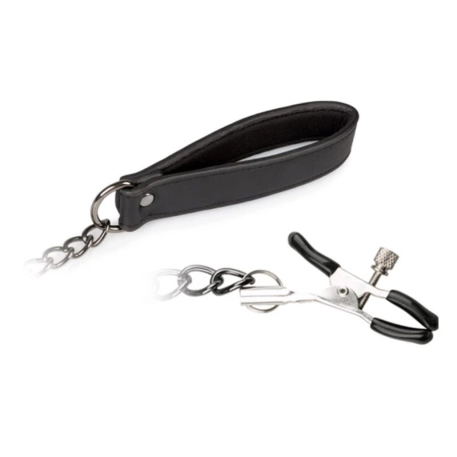 Kit BDSM (collier, laisse et pinces à seins) -  EasyToys