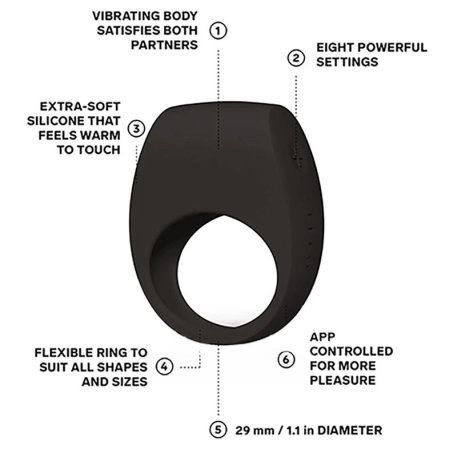 Vibrierender Penisring LELO Tor 3 - Schwarz