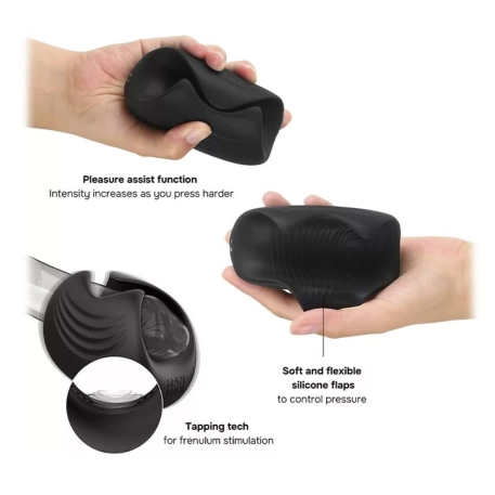Tapping masturbator (Black) - ManWan SUB.ONE