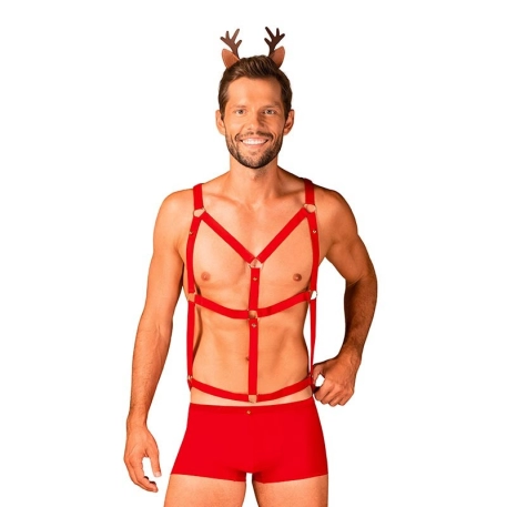 Costume da renna Mr Reindy per uomo (3 pezzi) - Obsessive