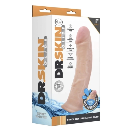 Self-lubricating realistic dildo (18.5 cm) - Dr. Skin Glide