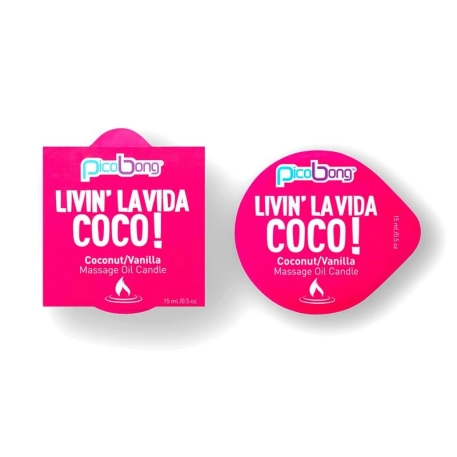Candela per massaggi PicoBong “Livin' La Vida Coco! - Cocco e Vaniglia