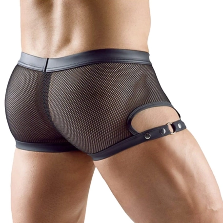 Men's black fishnet boxer shorts Svenjoyment