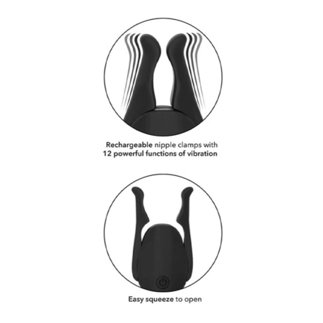 Pinces à seins vibrantes & rechargeables Calexotics Nipplettes