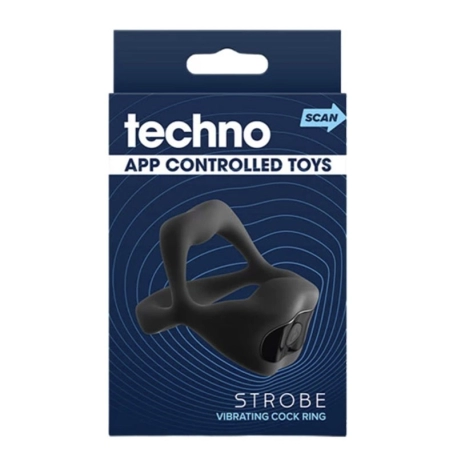 Vibrating connected penis ring - NS Novelties Techno Strobe