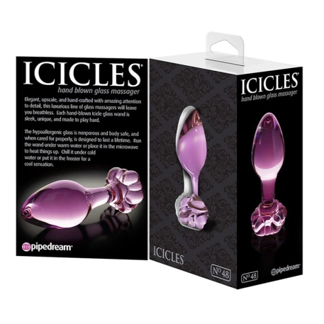 Icicles No. 48 glass butt plug