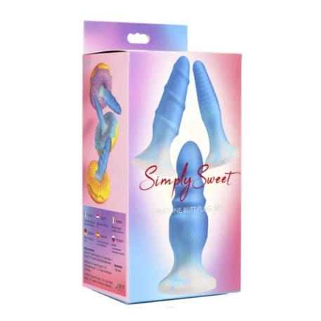 Set de 3 plugs anaux Curve  - Toys Simply Sweet (Bleu)