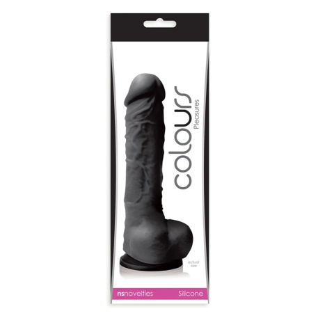Realistic Dildo Colours Pleasures 18.5 cm (Black) - NS Novelties