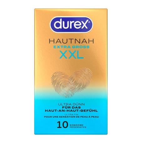 Large condoms (10 pieces) - Durex Hautnah Extra Gross XXL