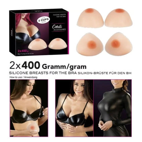 Coppia di seni finti in silicone - Cottelli Accessori Bust Tuning