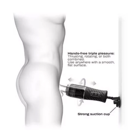 Masturbatore rotante con movimento alternato - Dorcel Thrust Blow Pro
