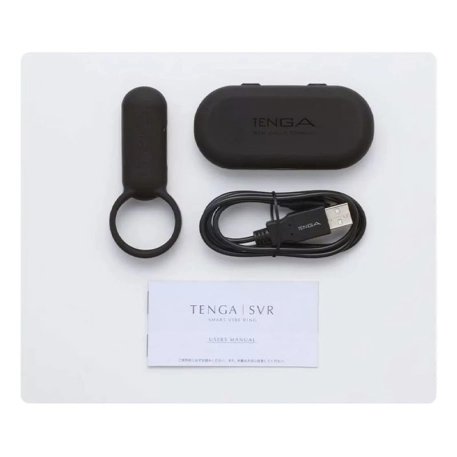 Anello fallico vibrante - Tenga SVR (nero)