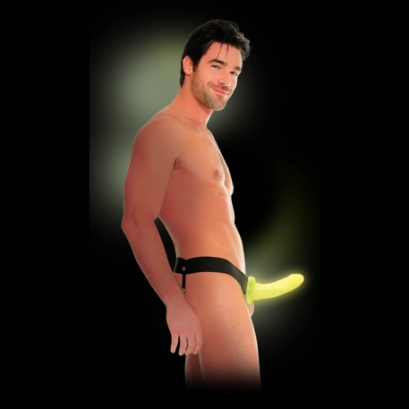 Fluoreszierender hohler Dildogürtel Glow In The Dark - Pipedream