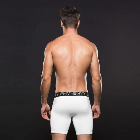 Caleçon long blanc sexy Logo Elastic - Envy