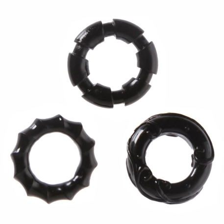 Cockring Set extensible 3pces - Malesation
