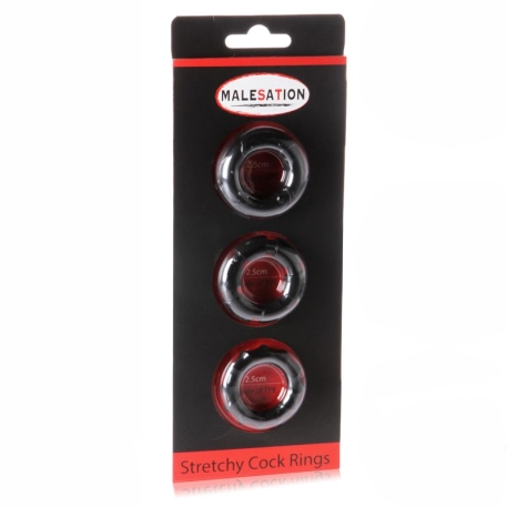 Cockring Set extensible 3pces - Malesation