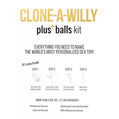 Penis vibrator und Hoden Klon - Clone A Willy Kit