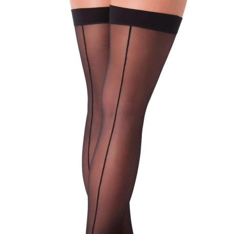Rimba Schwarze Strümpfe mit Naht -1453