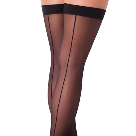 Rimba Black stockings with seam - 1453
