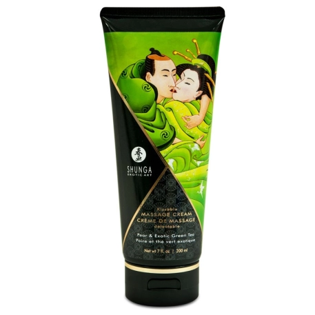 Crème de massage délectable Shunga - Poire & Thé Vert Exotique