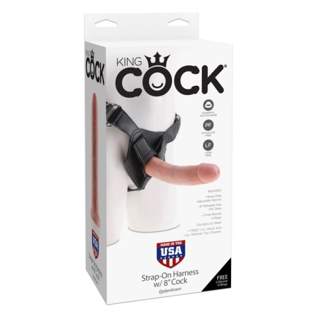 Realistische Strapon Hautfarbe  20cm - King Cock 8