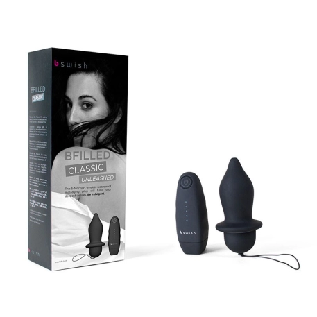 Butt Plug vibrant Bfilled Classic Unleashed noir - Bswish