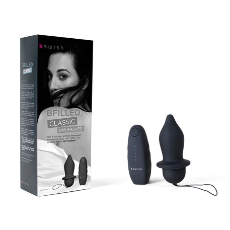 Vibrating Butt Plug Bfilled Classic Unleashed black - Bswish