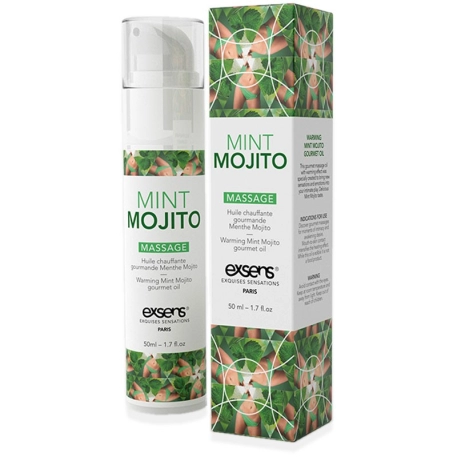 Exsens olio per massaggi goloso e riscaldante - Menta Mojito